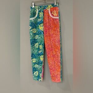 Lilly Pulitzer Size 8 Vintage Colorful Floral Print Pants Preloved
